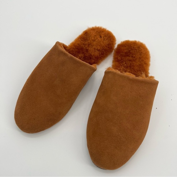 New TKEES Ines Shearling Slide On Mule Sandal Fur Size 7 Flat Loafers - Picture 10 of 14
